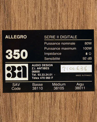 Audio Design Digitale Allegro 350 Serie II